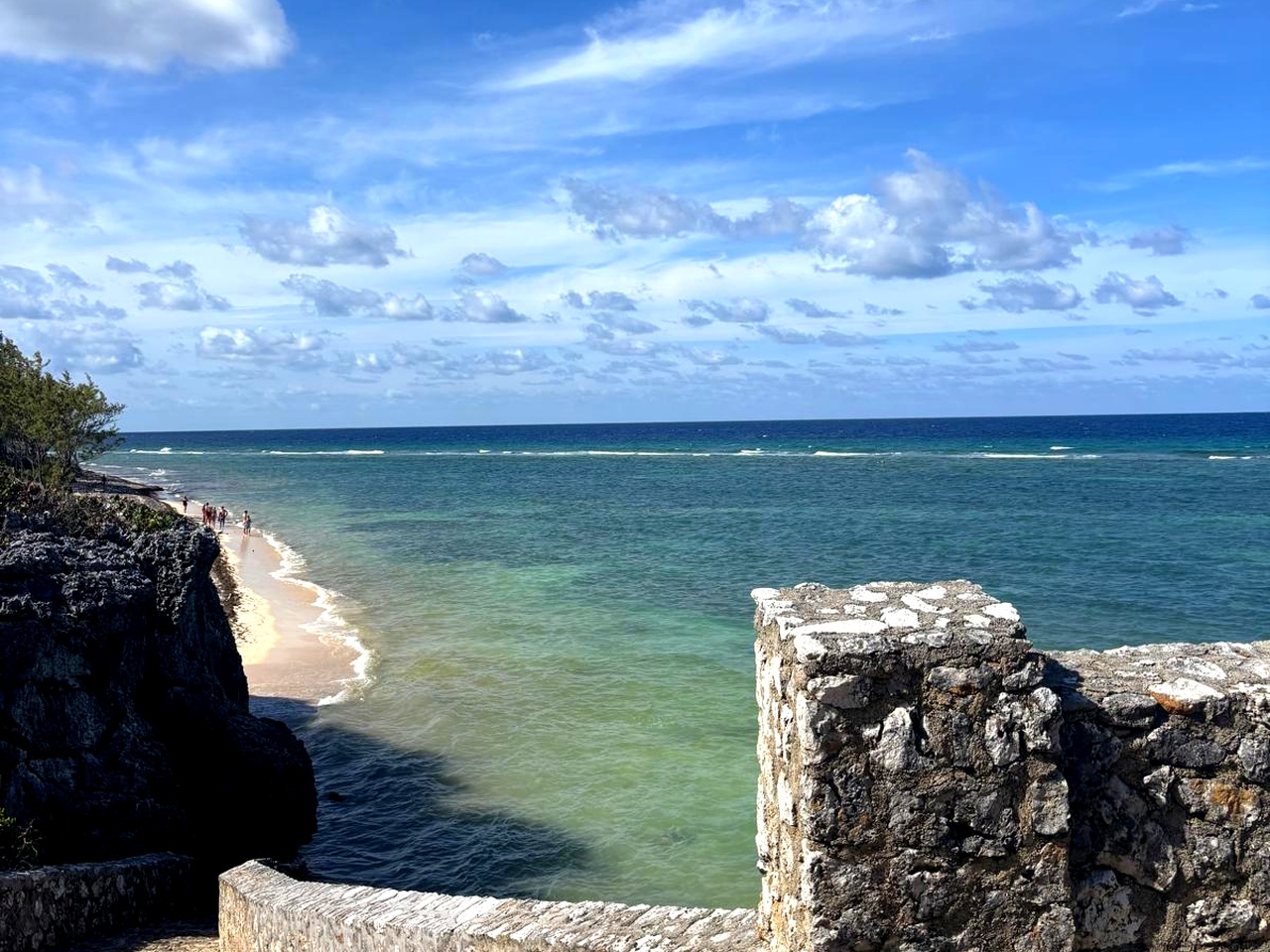 Barefoot Beach staircase overlooking Grand Cayman coastline