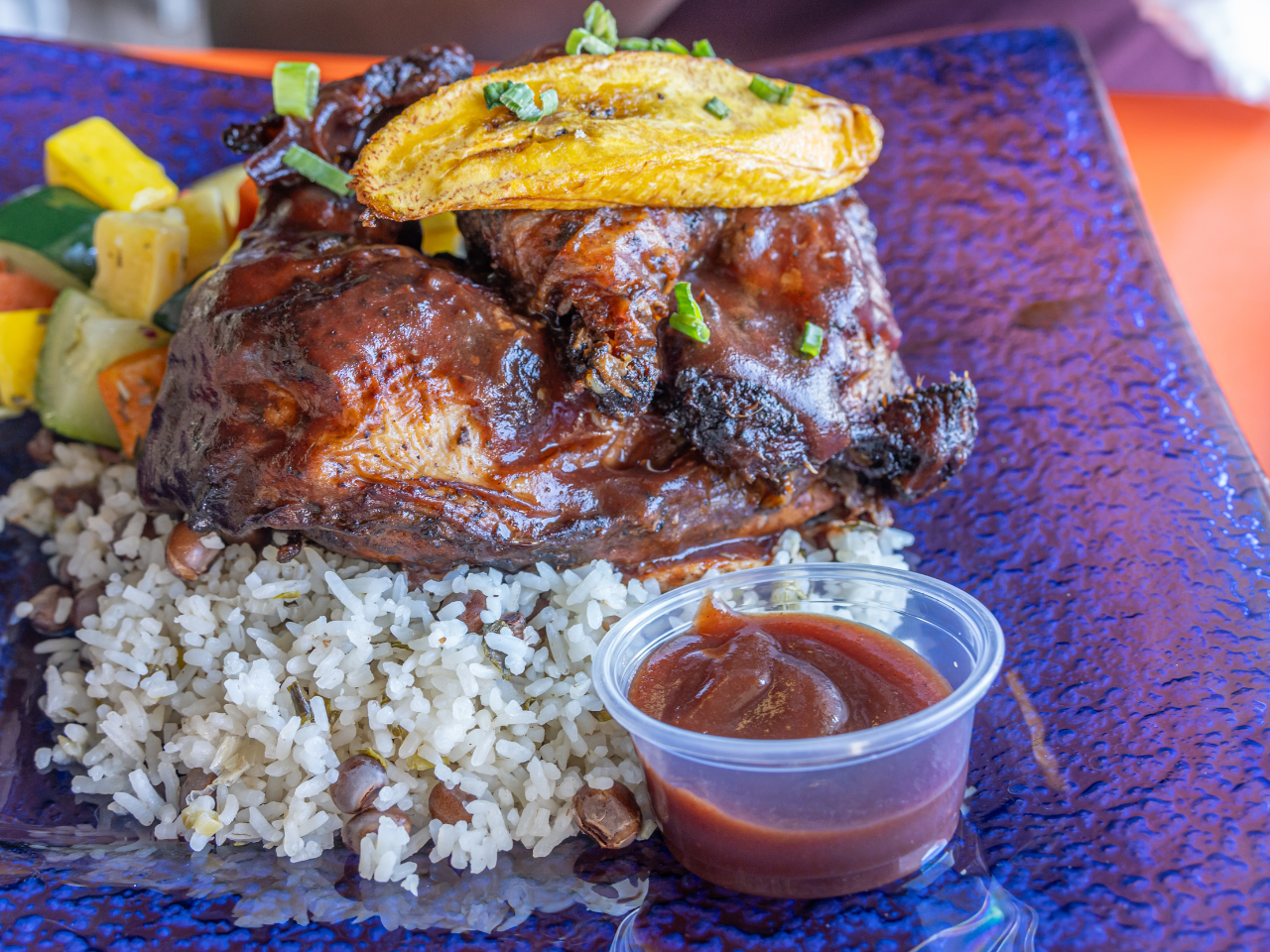 Jerk chicken and local food in Grand Cayman